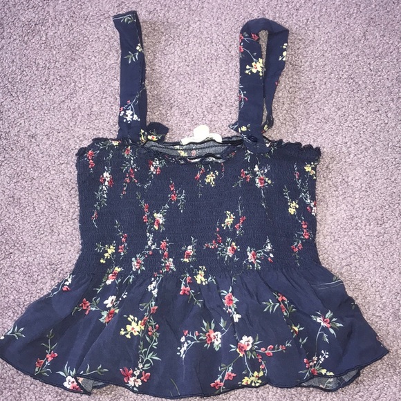 Peplum bottom floral crop top - Picture 1 of 2